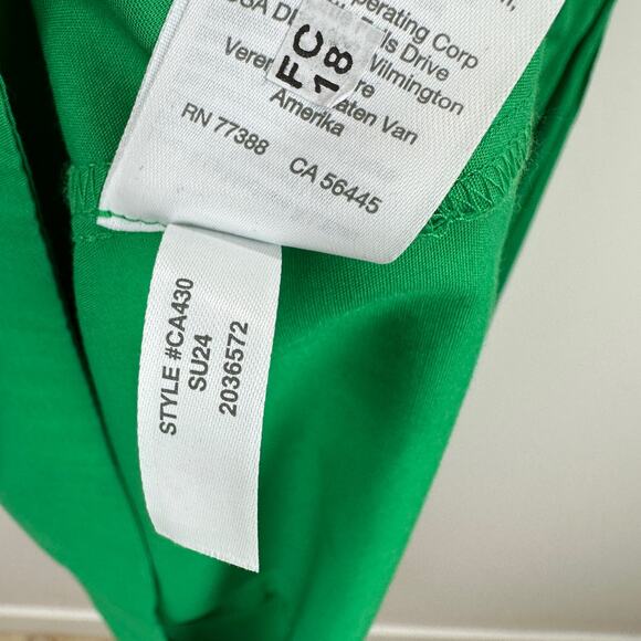 J.Crew One Shoulder Midi Dress A Line Ruffle Pockets Kelly Green US 00 NWT - Picture 8 of 12